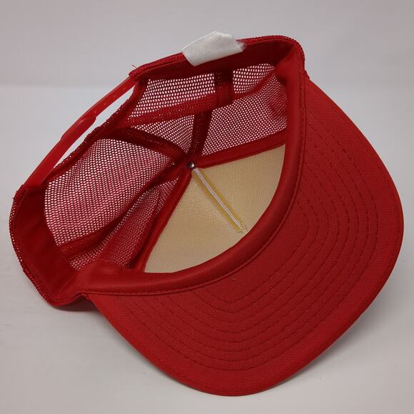 Fitzgeralds Snapback Rope Trucker Hat Red One Size Colorblock Mesh Back - Picture 7 of 9